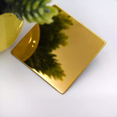 Giá tốt. Tấm thép không gỉ AISI 201 Tấm gương vàng trang trí 1500mm trực tuyến